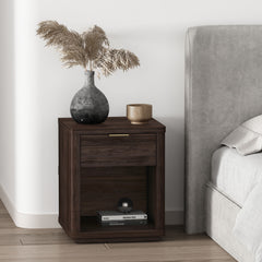 Evelyn - Nightstand With 1 Drawer And Open Shelf