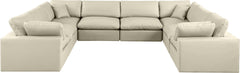 Comfy - 8 Piece Faux Leather Modular Sectional