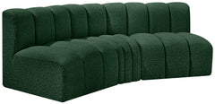 Arc - Boucle Fabric 3 Piece Modular Corner Sofa