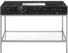 Marmo - Engineered Marble Bathroom Vanity With Chrome Base