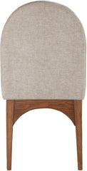 Waldorf - Chenille Dining Side Chair With Brown Legs