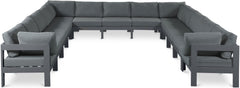 Nizuc - Outdoor Patio 13 Piece Modular Sectional With Gray Frame
