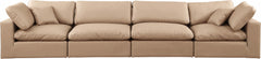 Comfy - Faux Leather Modular Sofa 4 Pieces - Tan