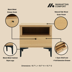 Amara - Nightstand With 1 Drawer
