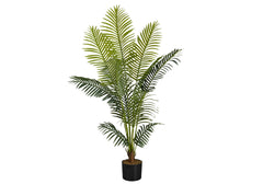 57" Tall, Artificial Plant, Palm Tree, Indoor, Faux, Fake, Floor, Greenery, Potted, Real Touch, Decorative - Green / Black