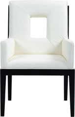 Gwendolyn - Faux Leather Dining Arm Chair With Black Frame