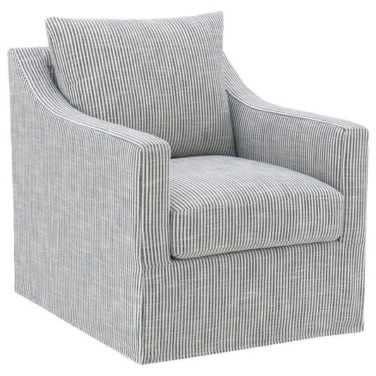 Winter - Upholstered Sloped Arm Accent Swivel Chair