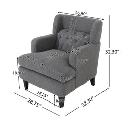 Upholstered Accent Chair Tufted Armchair For Living Room And Bedroom