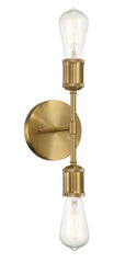Reverie - Double Lights Bathroom Wall Sconce Over Mirror - Clear / Gold