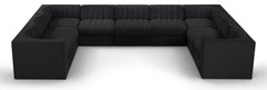 Rummi - Velvet Performance Fabric Upholstered 9 Piece Modular Sectional