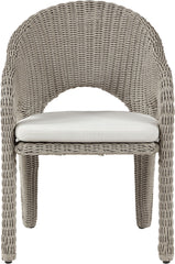 Seacrest - Olefin Water Resistant Fabric And Wicker Outdoor Patio Dining Chair