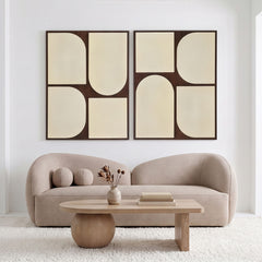 Icon - Mango Wood 2 Piece Wall Art