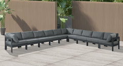 Nizuc - Outdoor Patio 10 Piece Modular Sectional With Gray Frame