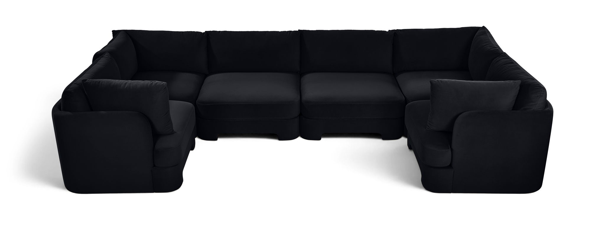 Hammond - Velvet Performance Fabric Upholstered 6 Piece U-Shaped Sectional