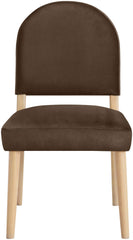Varinelle - Velvet Dining Chair (Set of 2) - Natural Frame