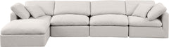Indulge - Linen 5 Piece Modular Sectional With Chaise