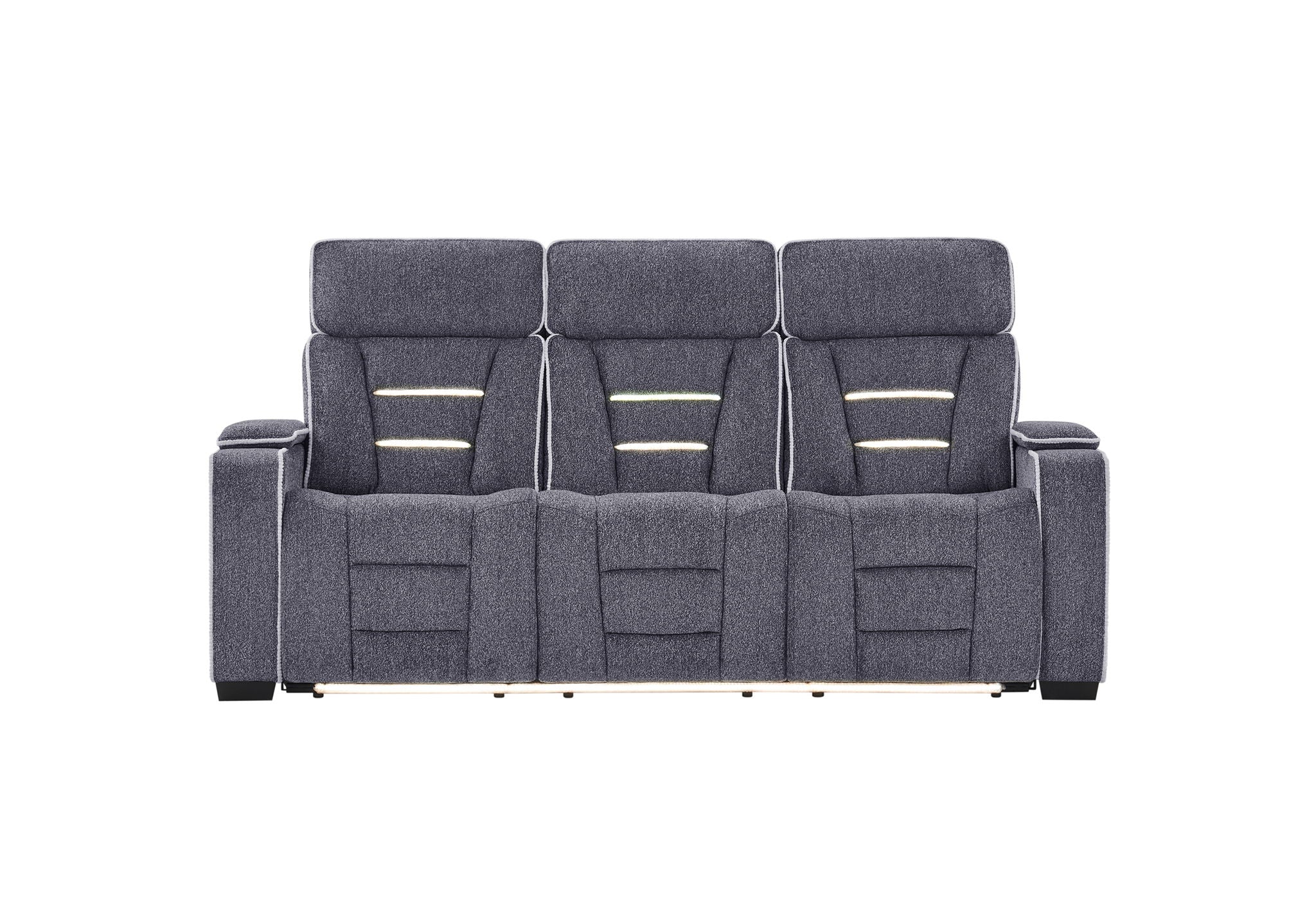 U1895 - P2 Reclining Sofa / Console Reclining Loveseat / Recliner - Dark Gray