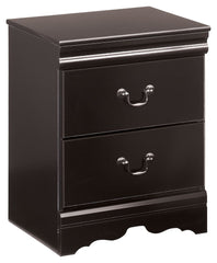 Huey Vineyard - Black - Two Drawer Night Stand