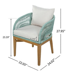 Outdoor Dining Chairs With Cushion (Set of 2)