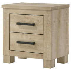 Oakglen - 2-Drawer Nightstand Bedside Table - Weathered Oak
