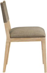 Avon - Linen Textured Performance Fabric Upholstered Dining Side Chair (Set of 2)