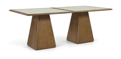 Atrium - Glass Top And Wood Base Dining Table