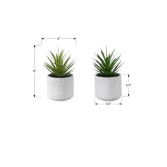 Artificial Succulent, Table Decor (Set of 2) - Green - Plastic