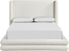 Chandra - Linen Textured Fabric Upholstered Bed