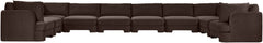 Hammond - Velvet Performance Fabric Upholstered 10 Piece Sectional