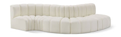 Arc - Faux Leather 5 Piece Modular Sofa