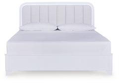 Jarlee - 4 Pc. - King Panel Bed, Dresser, Mirror And Nightstand - White