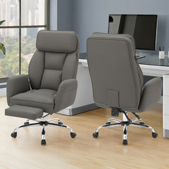 Office Chair With Adjustable Height, Armrests, Ergonomic Design - Dark Gray