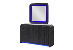 Beckett - Mirror With LED - Black / White