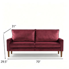 Upholstered Loveseat Sofa, 2 Seater Couch For Living Room Apartment
