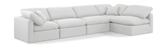 Indulge - Linen 5 Piece Modular Sectional - White
