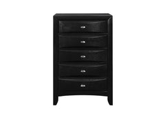 Linda - 5 Piece King Bedroom Set - Black