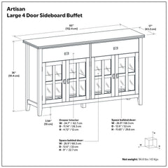Artisan - 4 Door Sideboard Buffet