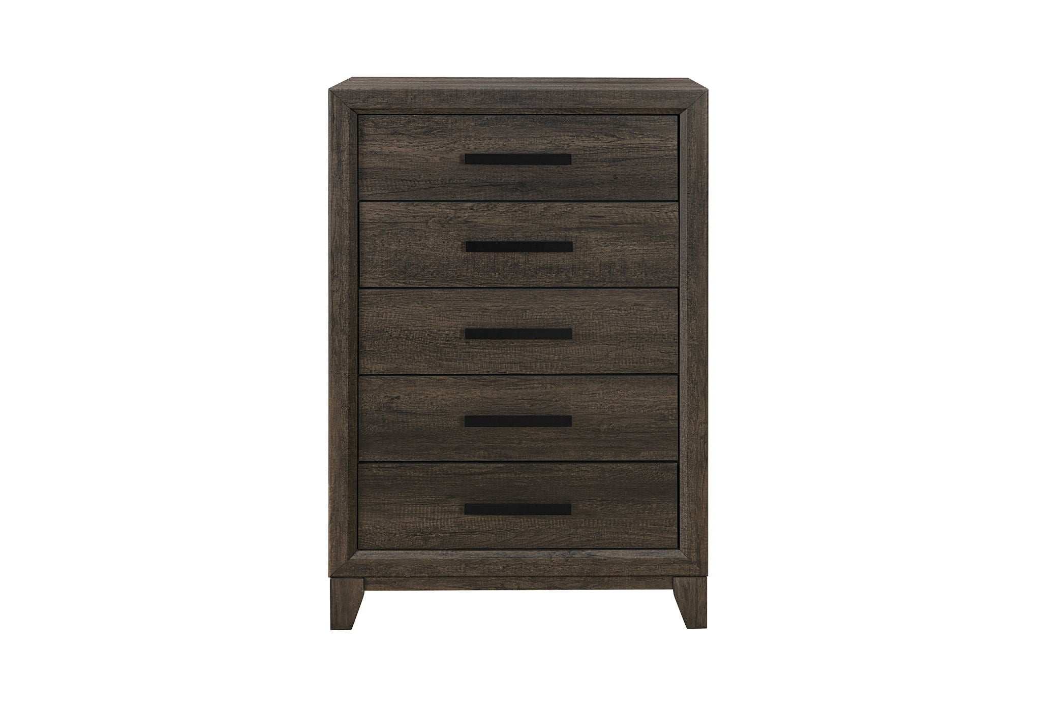 Harmony - 5 Piece Twin Bedroom Set (Bed, Dresser & Mirror, Nightstand, Chest) - Dark Brown