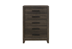 Harmony - 5 Piece Queen Bedroom Set (Bed, Dresser & Mirror, Nightstand, Chest) - Dark Brown