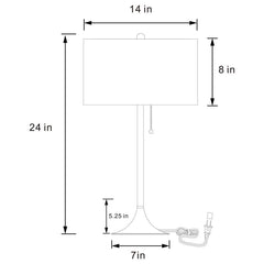 Elmira - Drum Shade Metal Lamp