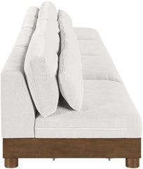 Turin - Chenille Fabric Upholstered Modular Sectional - Cream