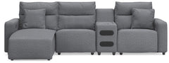 Modmax II - Reclining Sectional - Salt And Pepper