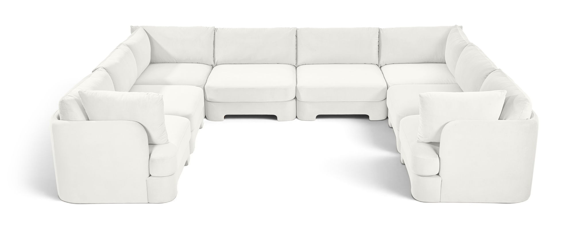 Hammond - Velvet Performance Fabric Upholstered 8 Piece U-Shaped Sectional