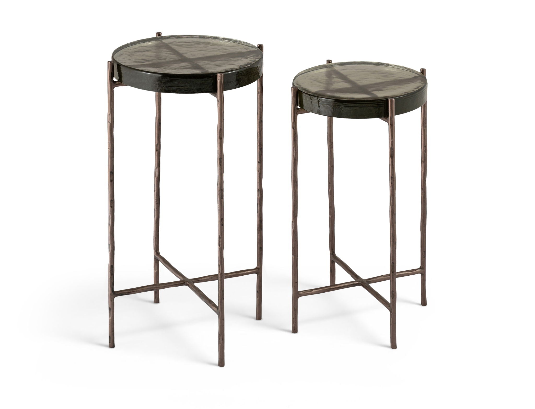 Vetra - Iron Base Bunching End Table - Bronze
