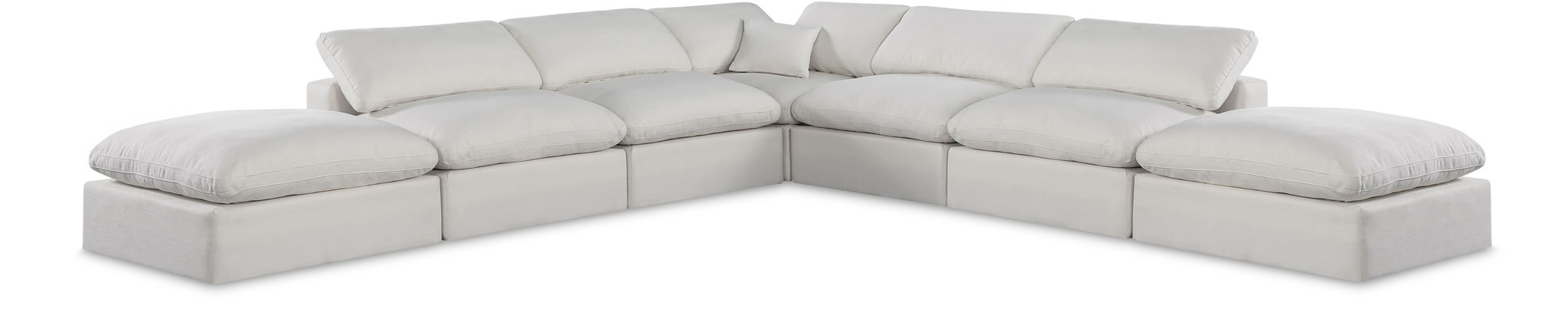 Comfy - 7 Piece Linen Modular Corner Sectional