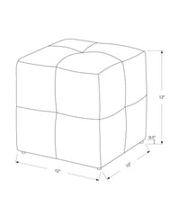 Pouf, Footrest, Foot Stool, Transitional (Set of 2) - Beige