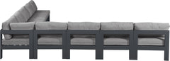 Nizuc - Outdoor Patio 9 Piece Modular Sectional With Gray Frame