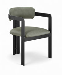 Aurum - Vegan Leather Upholstered Dining Chair With Graphite Black Base (Set of 2)