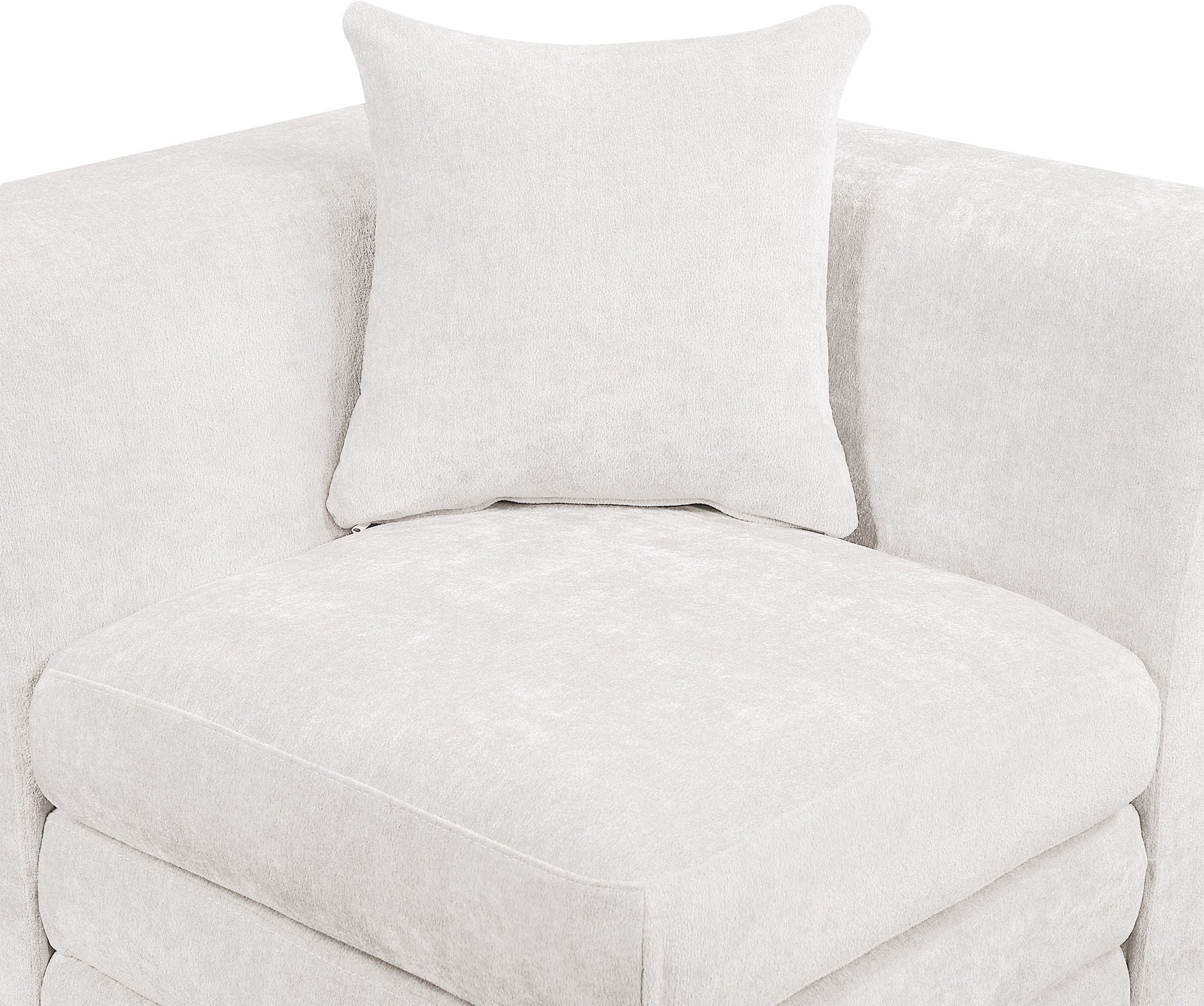 Stellar - Chenille Fabric Upholstered Modular Corner Chair