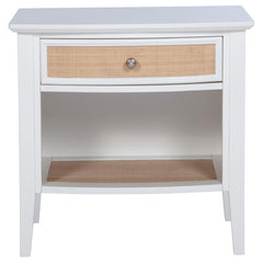 Bexhill - 1-Drawer Nightstand Bedside Table - White